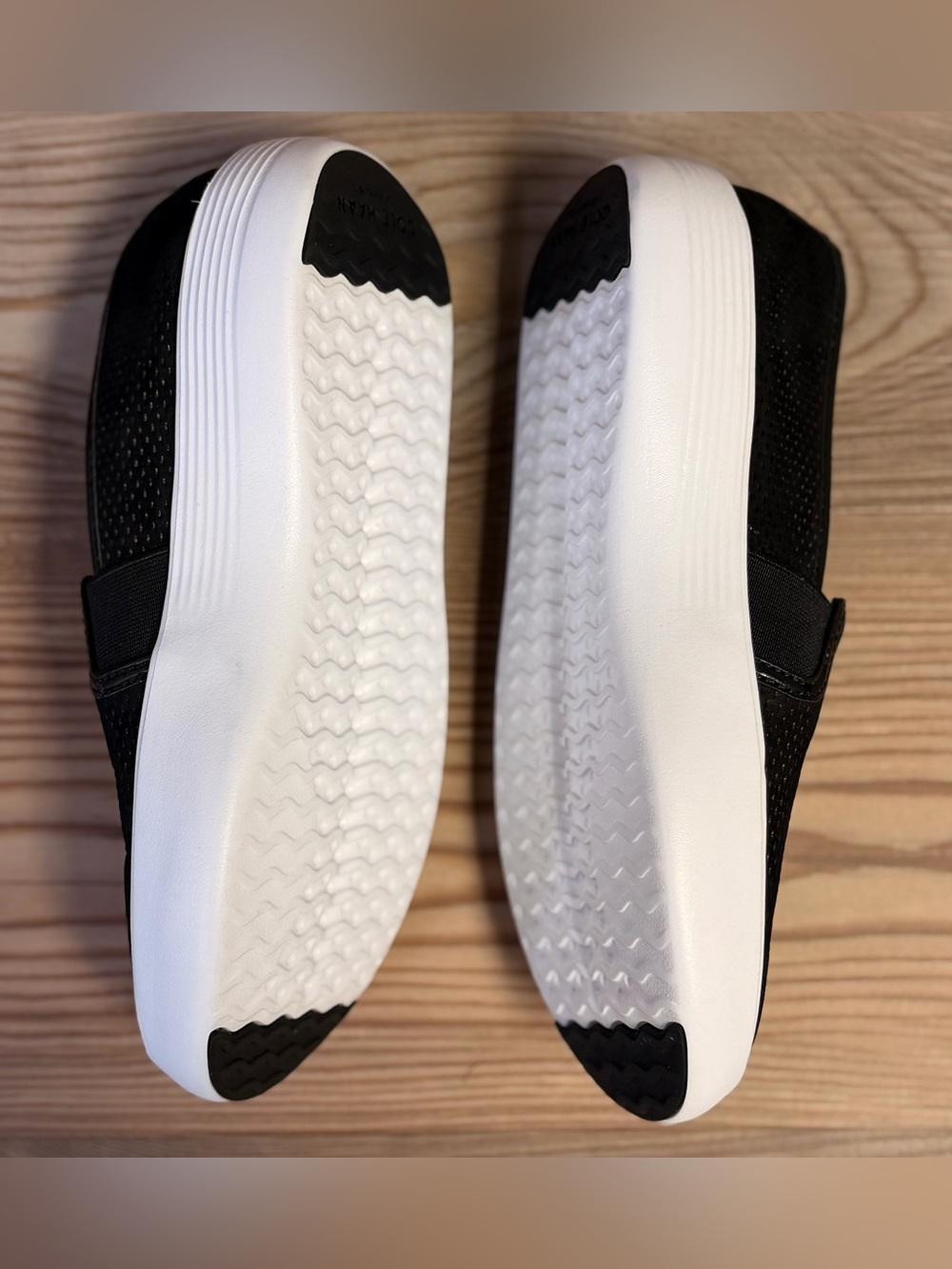 Cole Haan Grand Crosscourt Slip On Sneakers Black Perforated NIB No Box Size 5.5 - Picture 9 of 11
